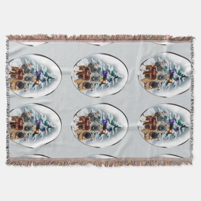 Manta Navidades Shar-Pei de China (Anverso)