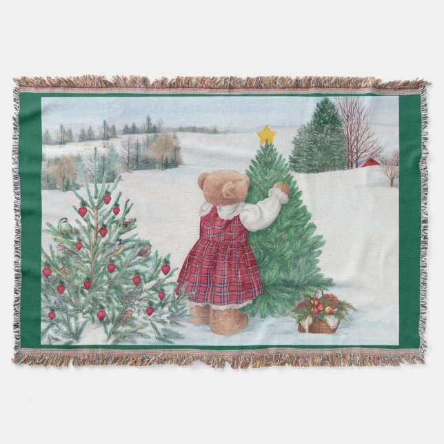 Manta Navidades Teddy Bear Winter Wonderland (Anverso)