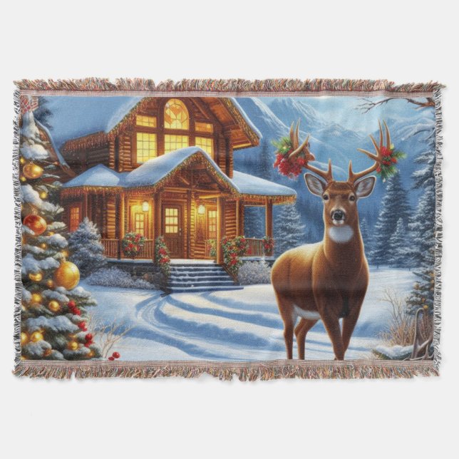 Manta Navidades/Winter Deer Lodge (Anverso)