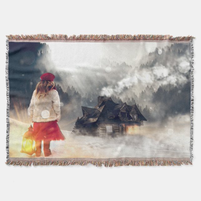 Manta Navidades Wish Snow House (Anverso)