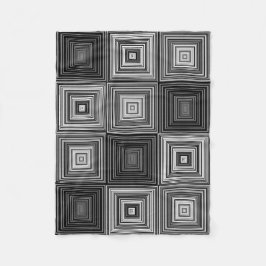 Manta negra, blanca, y gris de los cuadrados