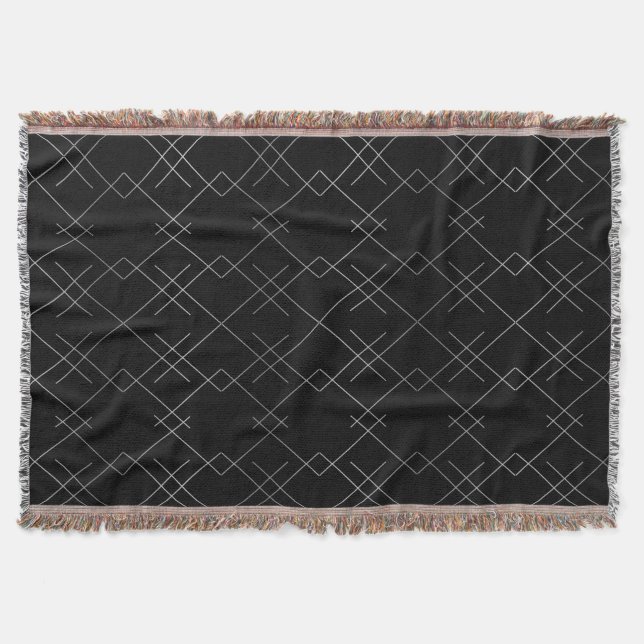 Manta Negro-plateado, fresco, elegante, simple patrón mo (Anverso)
