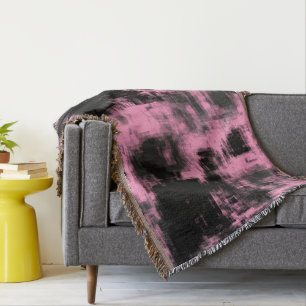 Manta Negro rosa y gris