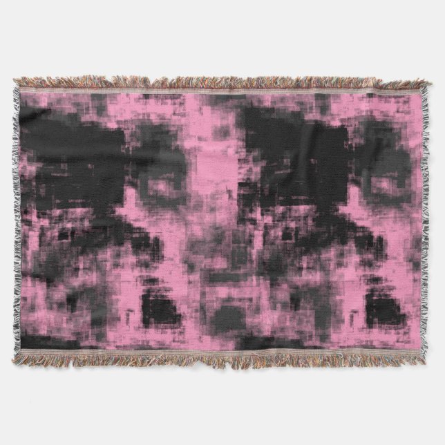 Manta Negro rosa y gris (Anverso)