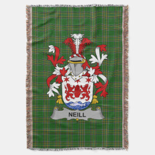 Manta Neill irlandesa o McNeill Coat of Arms Family Cres
