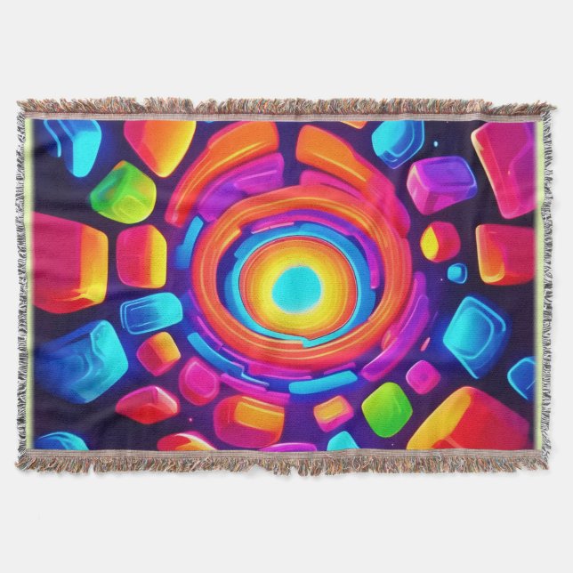 Manta Neon Cube Vortex Art (Anverso)