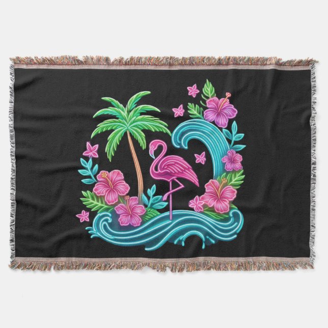 Manta Neon Flamingo Tropical (Anverso)