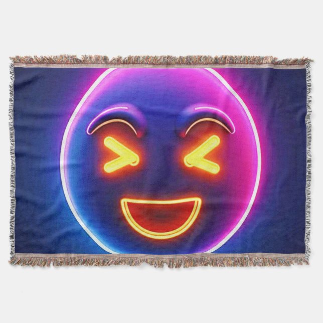 Manta Neon Laughing Emoji Joy (Anverso)
