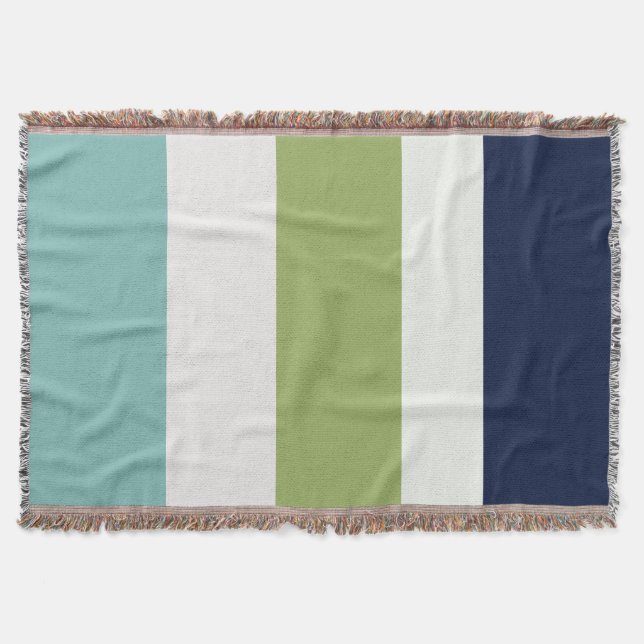 Manta Neptuno, conchas marinas, verdes y de la marina (Anverso)