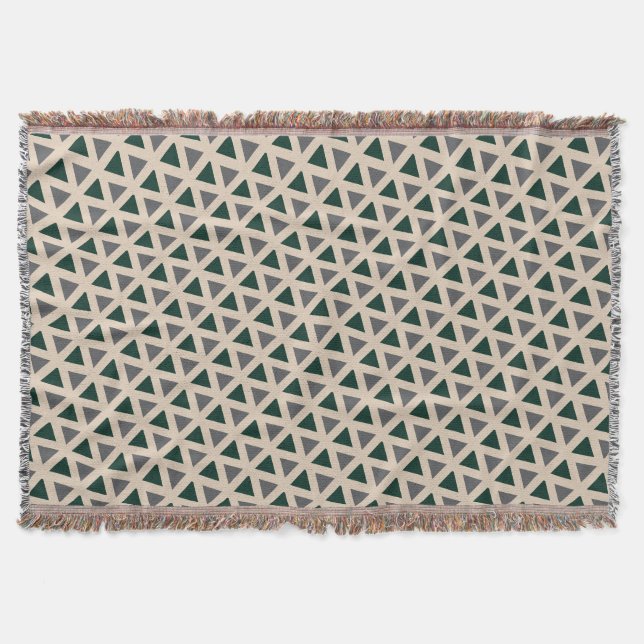 Manta Neutral geometric triangle Throw Blanket (Anverso)