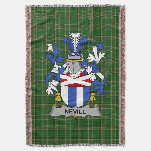 Manta Nevill irlandés o el escudo de armas de Neville (Frente vertical)