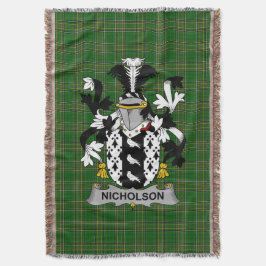 Manta Nicholson Coat of Arms Family Crest Irlanda