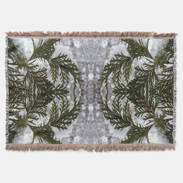 Manta Nieve en ramas verdes (Anverso)