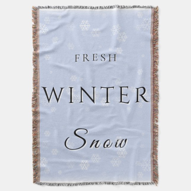 Manta Nieve fresca de invierno con nieve (Frente vertical)