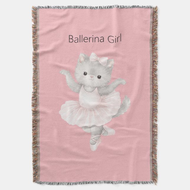 Manta Niña Bailarina Gatito Gris (Frente vertical)