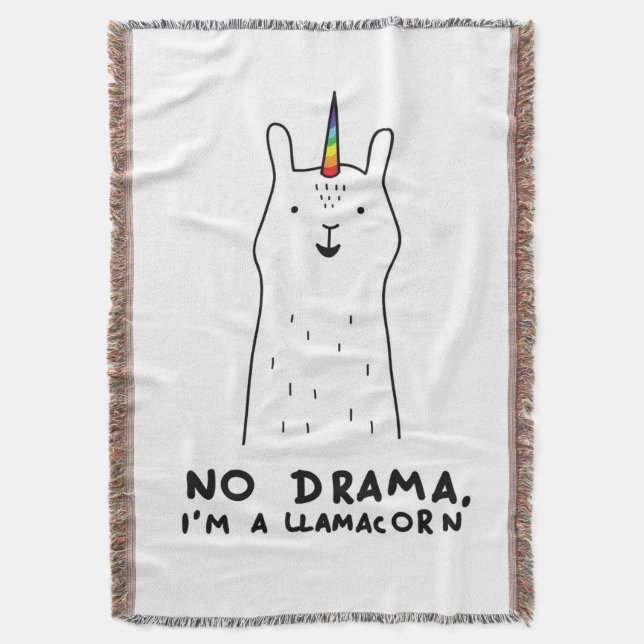 Manta Ningún drama soy un Llamacorn (Frente vertical)