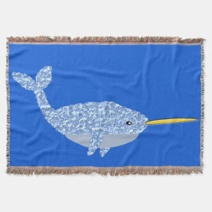 Manta Niño Azul lindo Narwhal