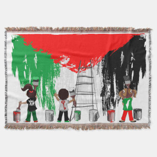 Manta Niños de Gaza pintando la bandera de Palestina