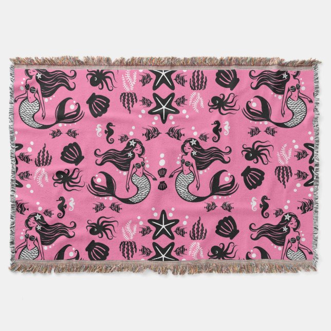 Manta Niños Sirena Rosa (Anverso)