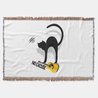 Manta No Excuse Cat per throw blanket