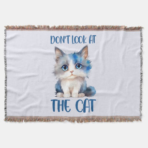Manta No mires al gato - Adorable gatito azul