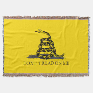 Manta No pisotearme bandera Gadsden NEGRO AMARILLO