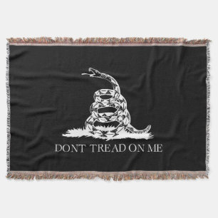 Manta No pisotearme bandera Gadsden NEGRO BLANCO