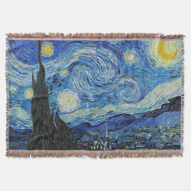 Manta Noche estrellada de Van Gogh, (Anverso)