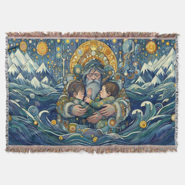 Manta "Noche fría, brazos fuertes" (Anverso)