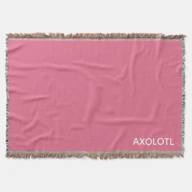 Manta Nombre de color rosa Axolotl (Anverso)