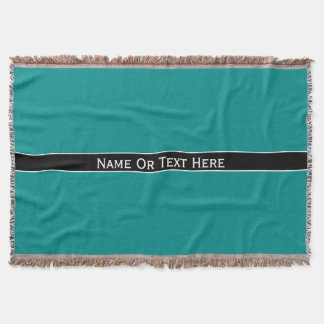 Manta Nombre o texto de encargo azul ciánico oscuro aquí