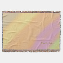 Manta Nombre personalizado en colores de algodón de azúc