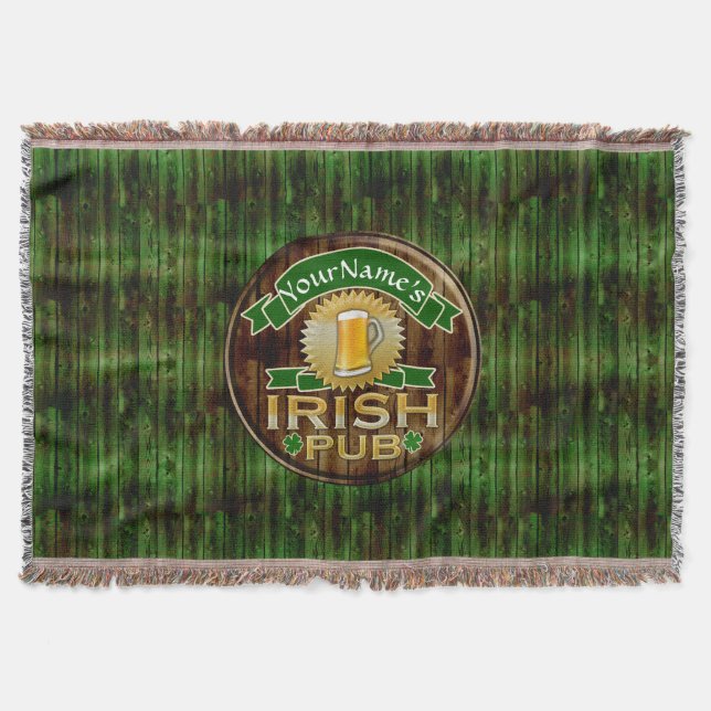Manta Nombre personalizado: Rótulo de pub irlandés St. P (Anverso)