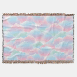 Manta Nube pastel con gradiente suave y tie-dye soñador 
