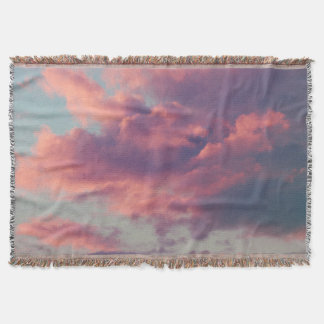 Manta Nubes estéticas de atardecer rosadas y onduladas