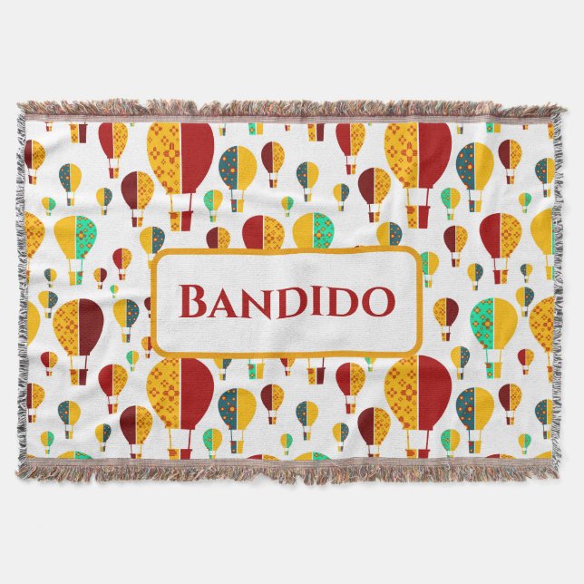 Manta Nuevo México Zia Globos de aire caliente (Anverso)