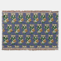 Nutcracker Navy Blue Woven Blanket