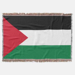 Manta oficialmente bandera del Estado de Palestina