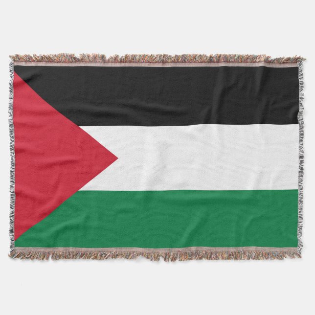 Manta oficialmente bandera del Estado de Palestina (Anverso)