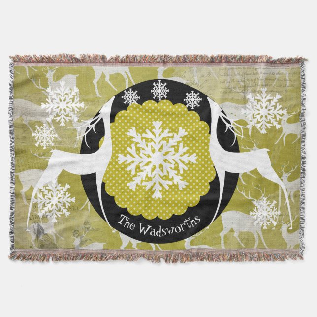 Manta Oh Deer Holiday Throw (Anverso)