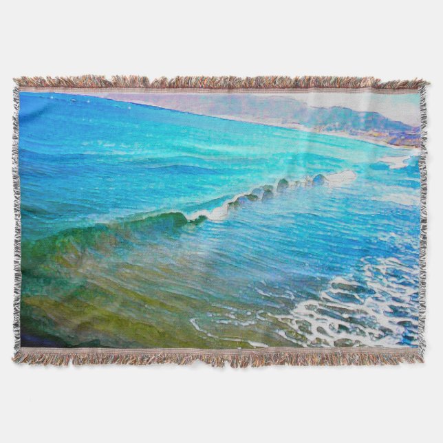 Manta Olas de acuarela  (Anverso)
