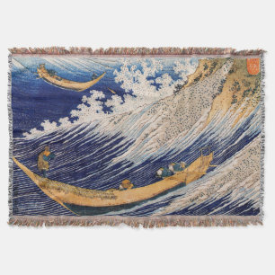 Manta Olas del Océano de Hokusai Barcos Marítimos