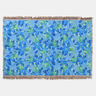 Manta Olowalu Hibiscus Hawaiian Camo Throw Blankets