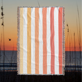 Manta Ombre Beach Sunrise Stripe Naranja & Yellow Glow