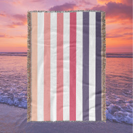 Manta Ombre Beach Sunset Stripe Dusky Pinks & Purples