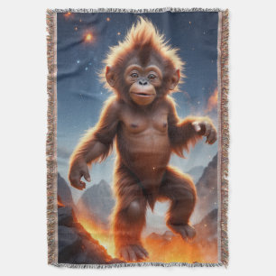 Manta Orangutan bebé y volcán