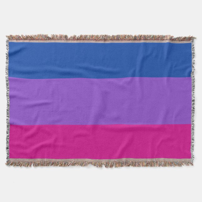 Manta Orgullo bisexual, audaces franjas, ORGULLO LGBTQ (Anverso)