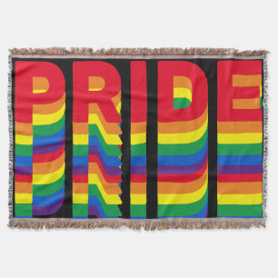 Manta Orgullo lgbt lgbtq queer patrón arcoíris gay negro