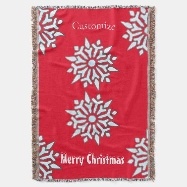 Manta Ornamento navideño de Snowflake Thunder_Cove (Frente vertical)