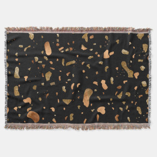 Manta Oro de cobre en piedra de Terrazzo negro